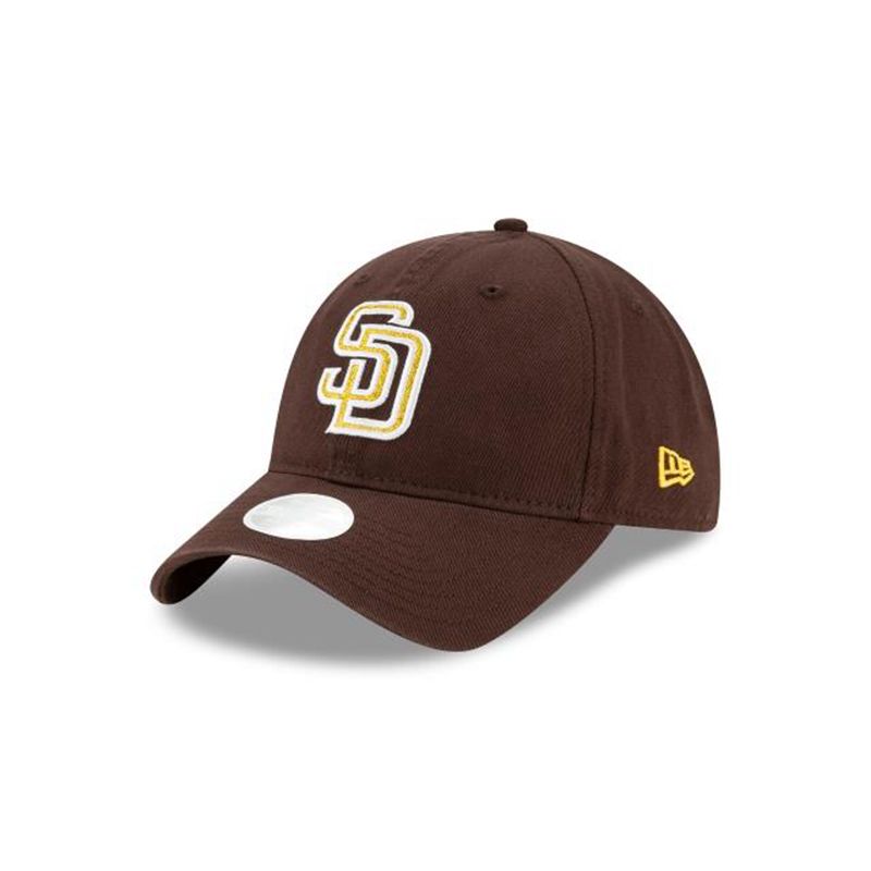 MLB San Diego Padres Womens Team Glisten 9Twenty Adjustable (TKG1924) - Blue New Era Caps